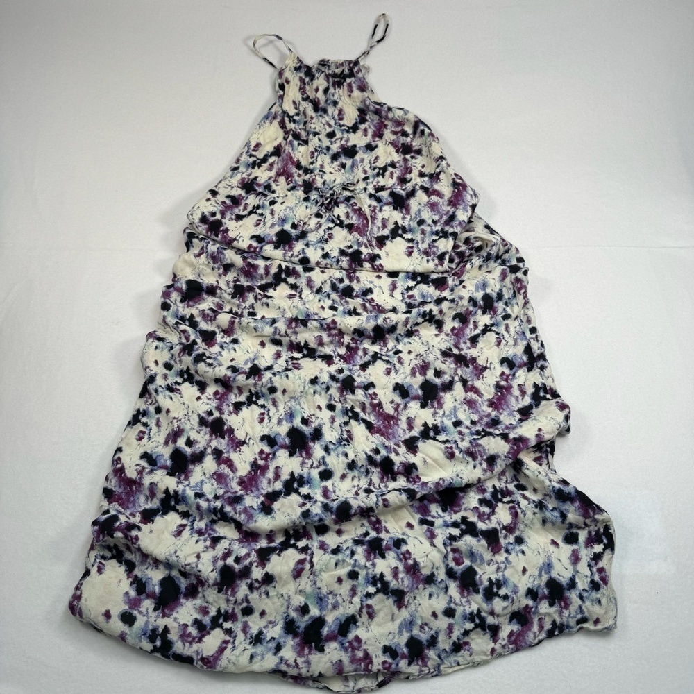 Greylin Halter Maxi Dress Womens Size Small Multi Color Print Tie Waist